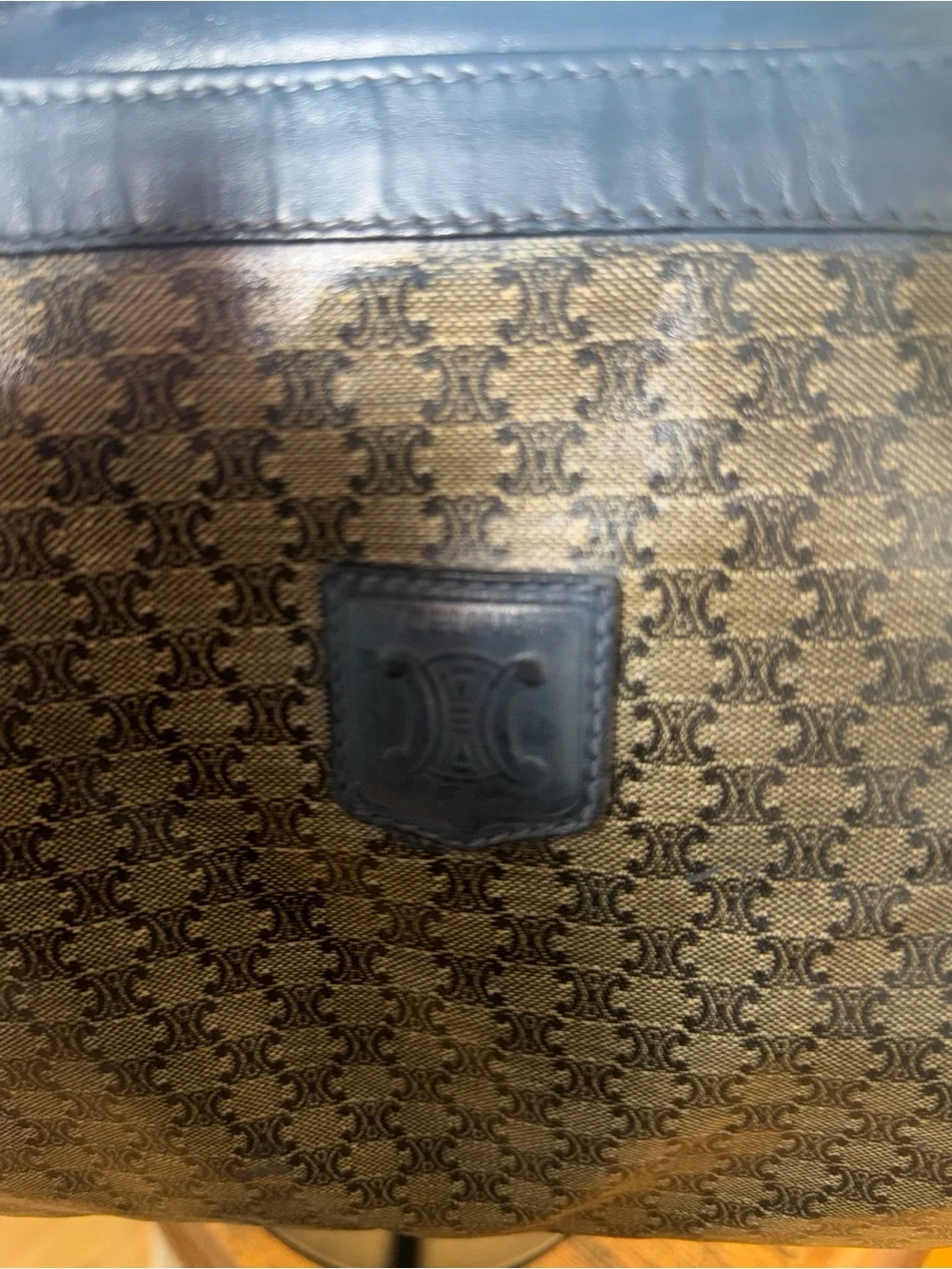 Celine Navy Macadam Handbag / Rare / Vintage EUC!